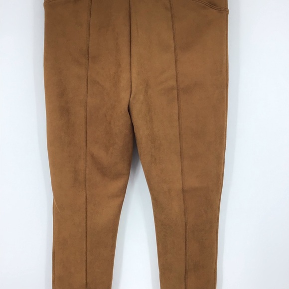 Spanx Faux Suede Leggings Rich Caramel - Picture 8 of 15